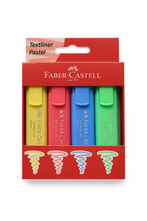 Textmarker Faber Castell  4er  pastell