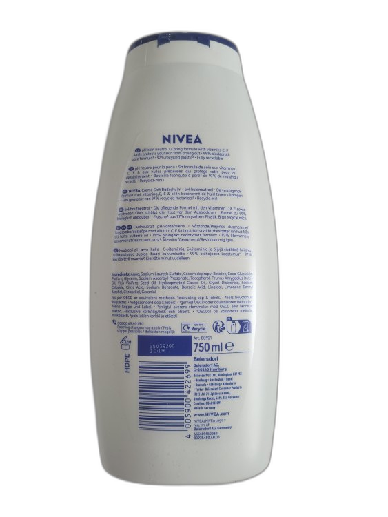Nivea Badecreme Soft 750ml – Bild 3