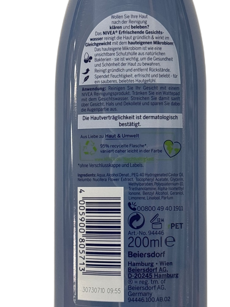 Nivea Erfrischendes Gesichtswasser 200ml – Bild 4