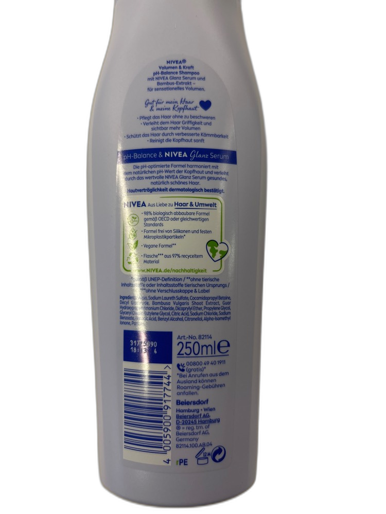 Nivea Volumen + Kraft Shampoo 250ml – Bild 4