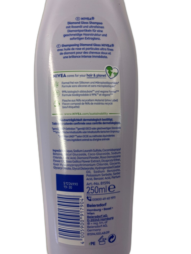Nivea Diamond Gloss Shampoo 250ml – Bild 4