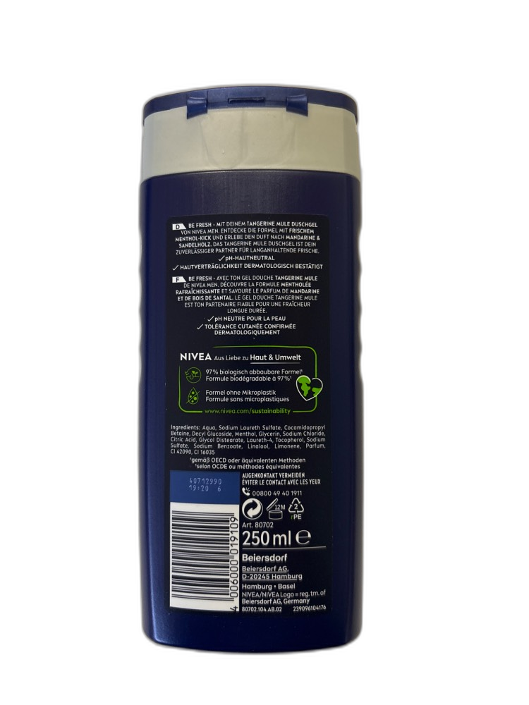 Nivea Men Tangerine Mule 3 in 1 Gel 250ml – Bild 3