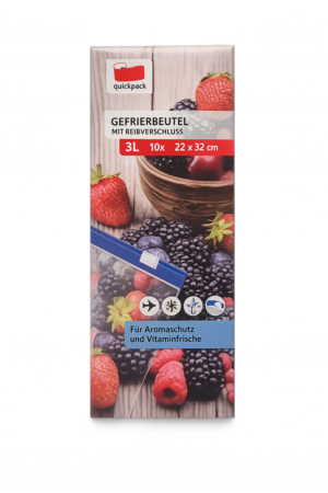 quickpack Gefrierbeutel 3L, 10 Stk, 22x32cm