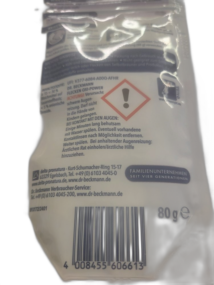Dr. Beckmann Flecken Oxi-Power 80g – Bild 4