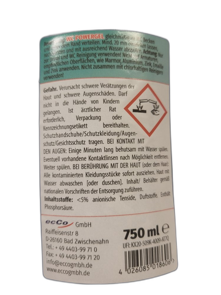 WC POWER GEL 750ml – Bild 4