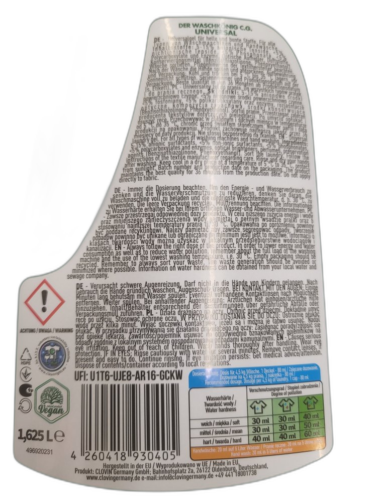 Waschkönig Gel Universal 54WL – Bild 4