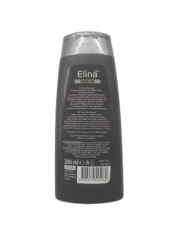 Elina Men Rasiergel ohne Aerosol 200ml – Bild 3