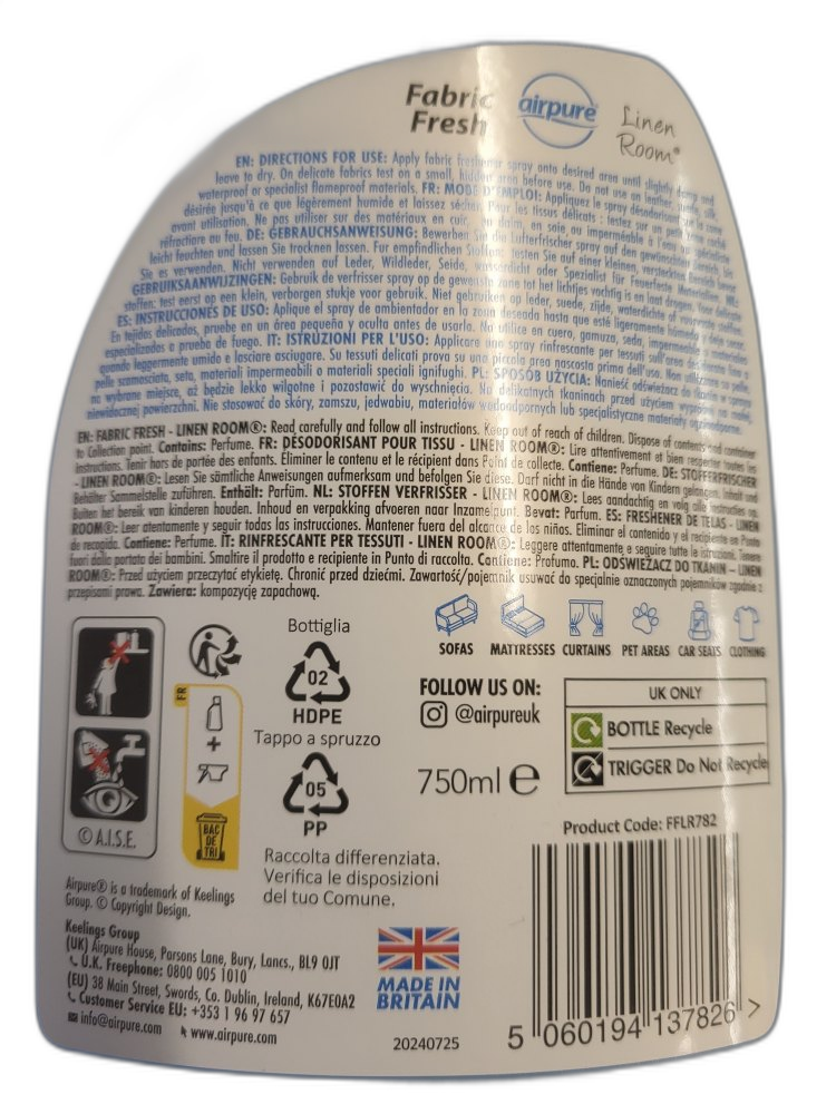 Airpure Fresh Line 750ml Gewebe – Bild 4
